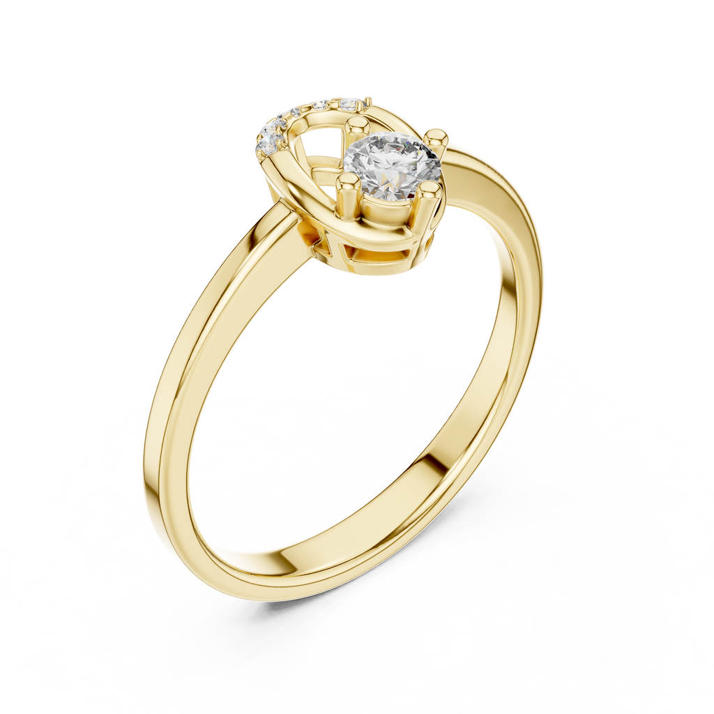 Elarova Oval Halo Lab Grown Diamond Ring