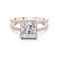 Varellia Princess-Cut Split-Shank Lab Grown Diamond Ring.
