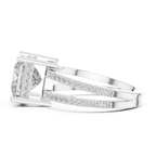 Varellia Princess-Cut Split-Shank Lab Grown Diamond Ring.