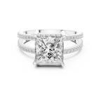 Varellia Princess-Cut Split-Shank Lab Grown Diamond Ring.