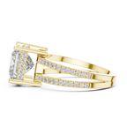 Varellia Princess-Cut Split-Shank Lab Grown Diamond Ring.
