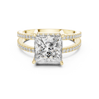 Varellia Princess-Cut Split-Shank Lab Grown Diamond Ring.
