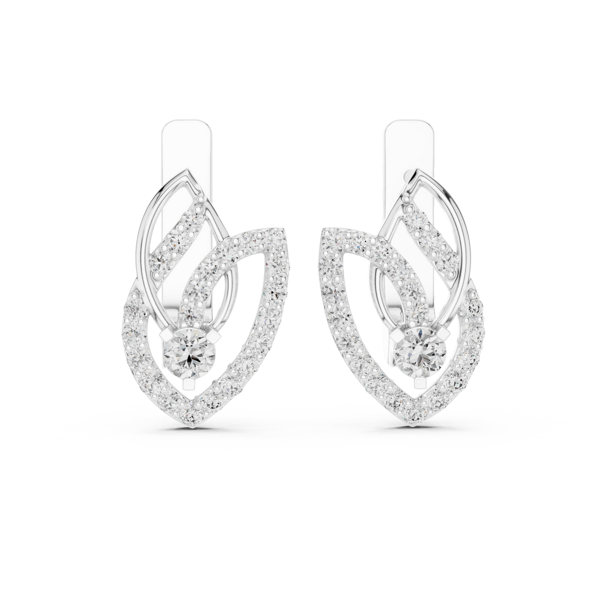 Elowena Interlocking Teardrop Lab Grown Diamond Drop Earrings