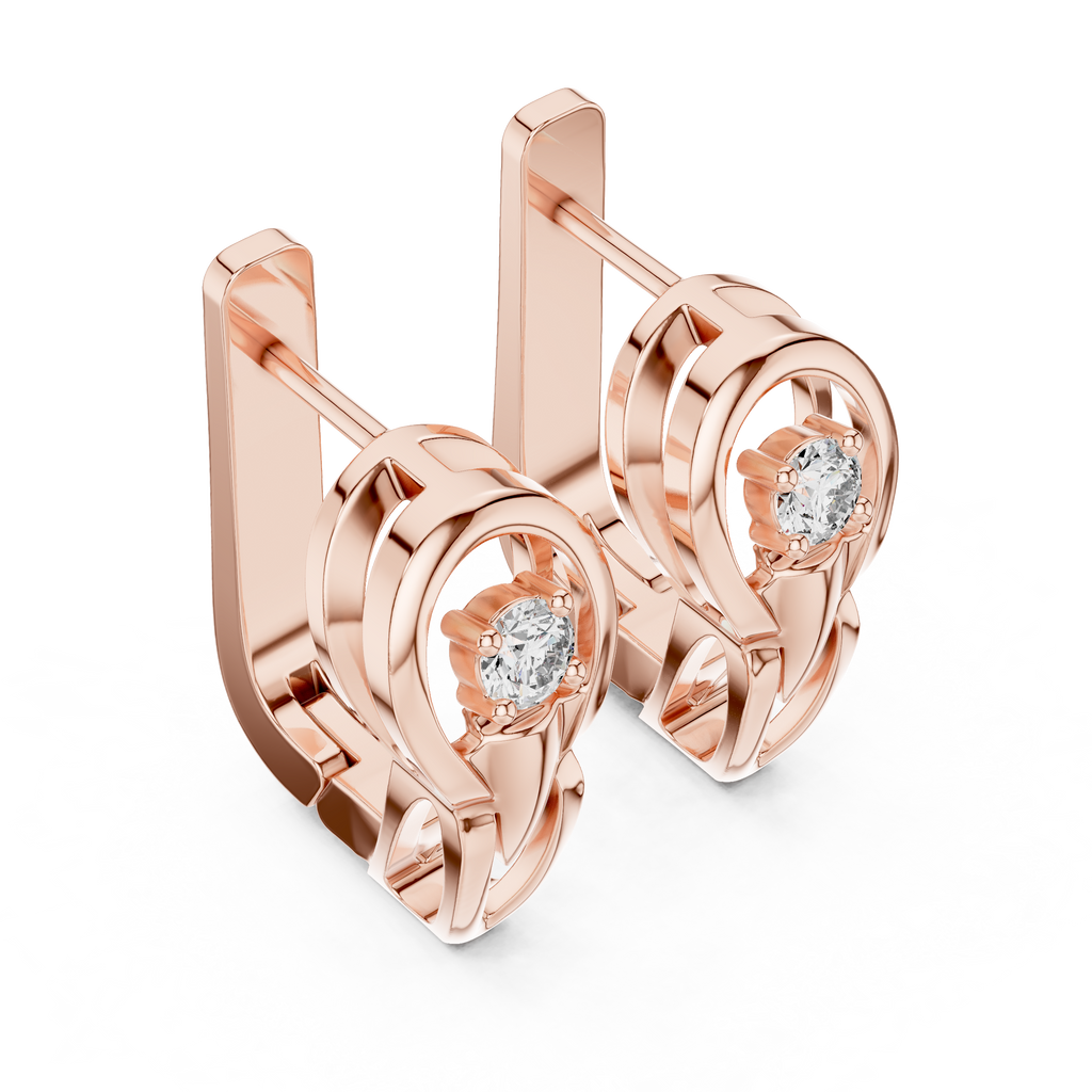 Blumen-Cluster-Diamant-Creolen | Elegante Gold-Creolen für Frauen