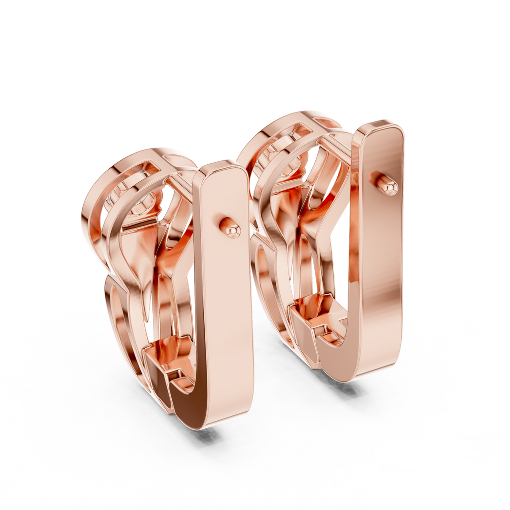 Blumen-Cluster-Diamant-Creolen | Elegante Gold-Creolen für Frauen