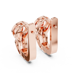 Blumen-Cluster-Diamant-Creolen | Elegante Gold-Creolen für Frauen