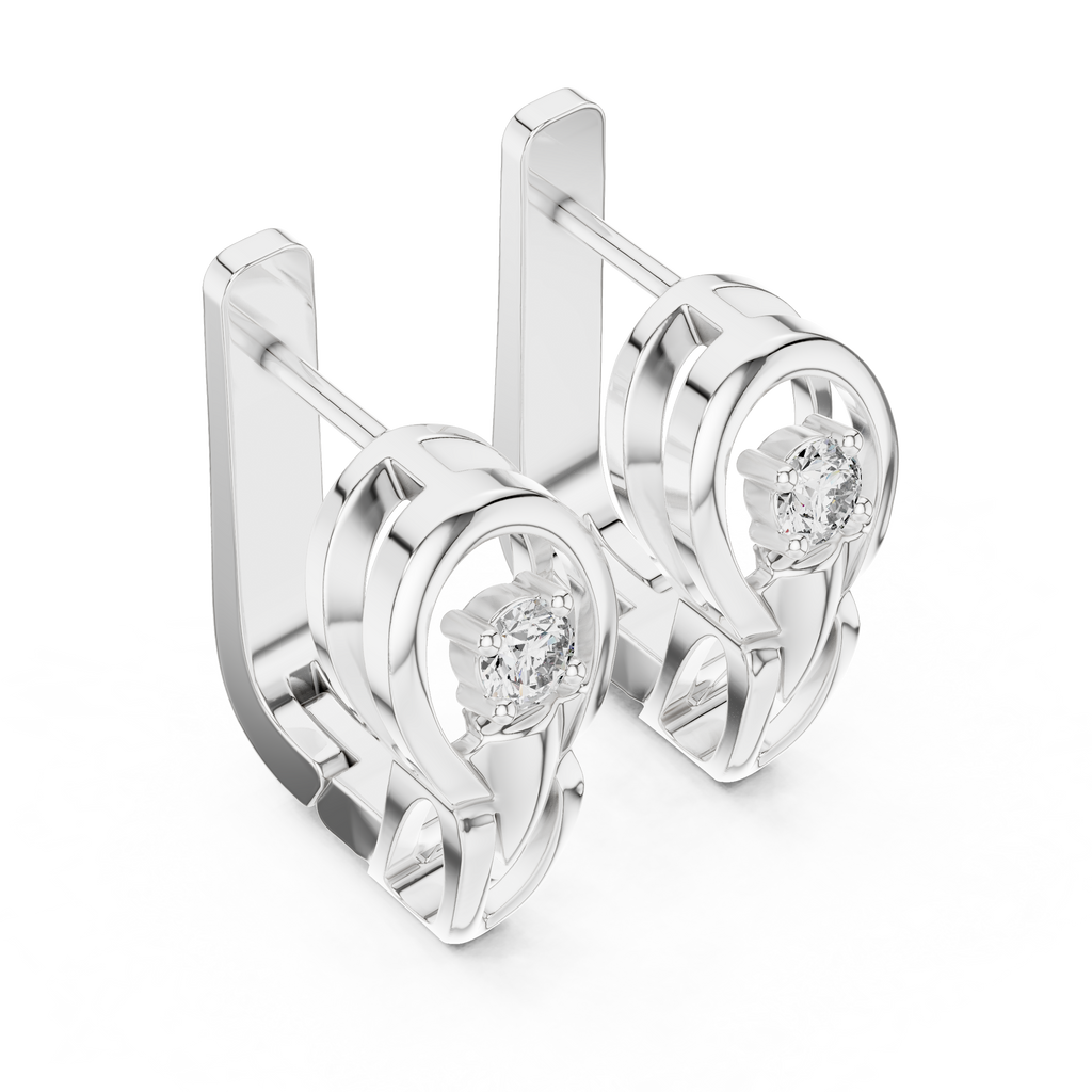Blumen-Cluster-Diamant-Creolen | Elegante Gold-Creolen für Frauen