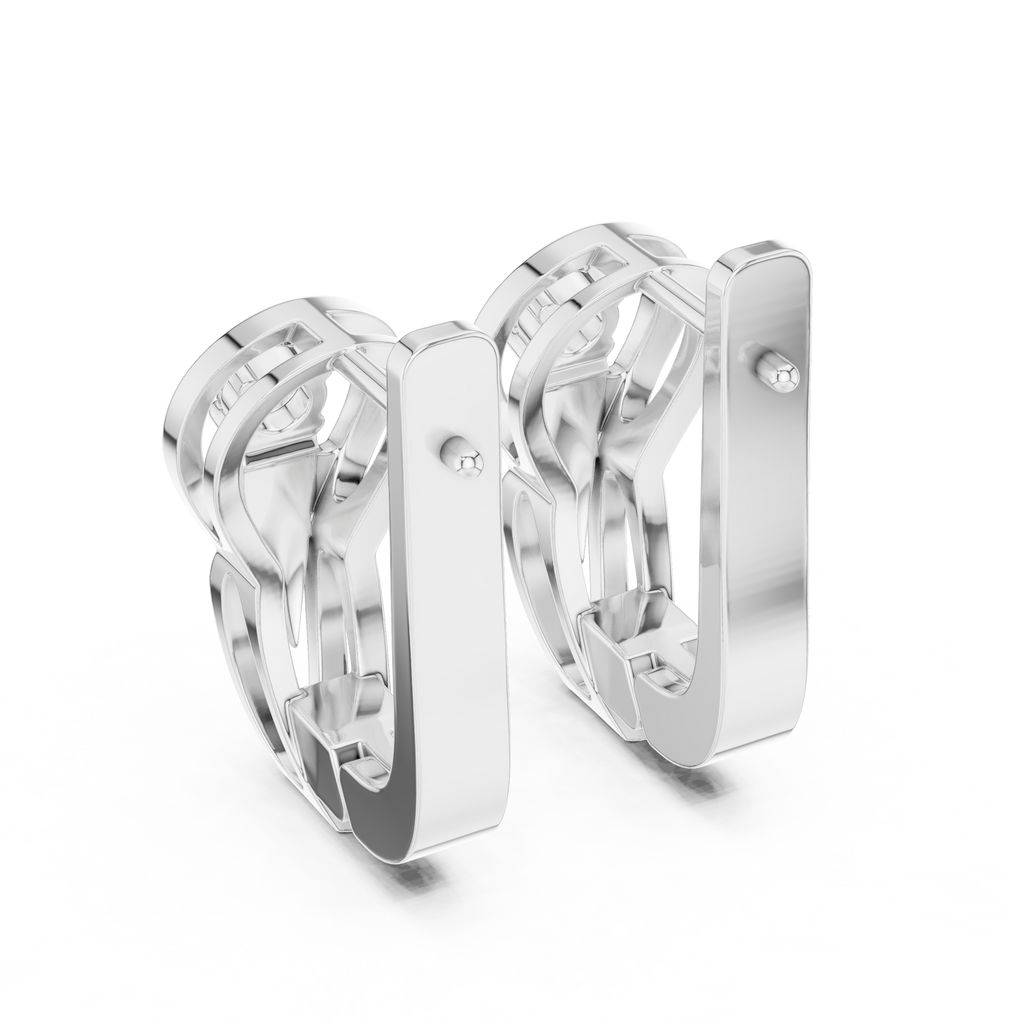 Blumen-Cluster-Diamant-Creolen | Elegante Gold-Creolen für Frauen