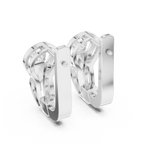 Blumen-Cluster-Diamant-Creolen | Elegante Gold-Creolen für Frauen