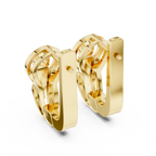 Blumen-Cluster-Diamant-Creolen | Elegante Gold-Creolen für Frauen