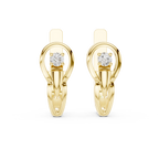 Blumen-Cluster-Diamant-Creolen | Elegante Gold-Creolen für Frauen