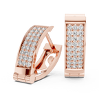 Funkelnde Diamant-Creolen | Elegante Gold-Diamant-Creolen