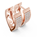 Funkelnde Diamant-Creolen | Elegante Gold-Diamant-Creolen