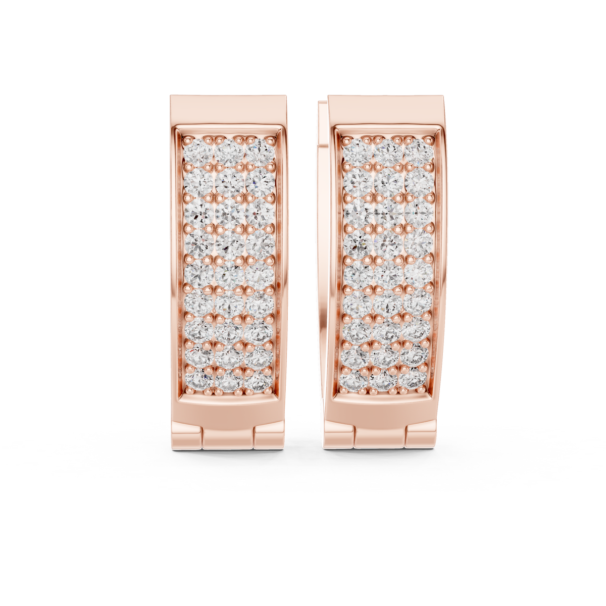 Funkelnde Diamant-Creolen | Elegante Gold-Diamant-Creolen