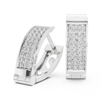 Funkelnde Diamant-Creolen | Elegante Gold-Diamant-Creolen