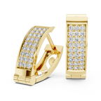 Funkelnde Diamant-Creolen | Elegante Gold-Diamant-Creolen