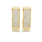 Funkelnde Diamant-Creolen | Elegante Gold-Diamant-Creolen
