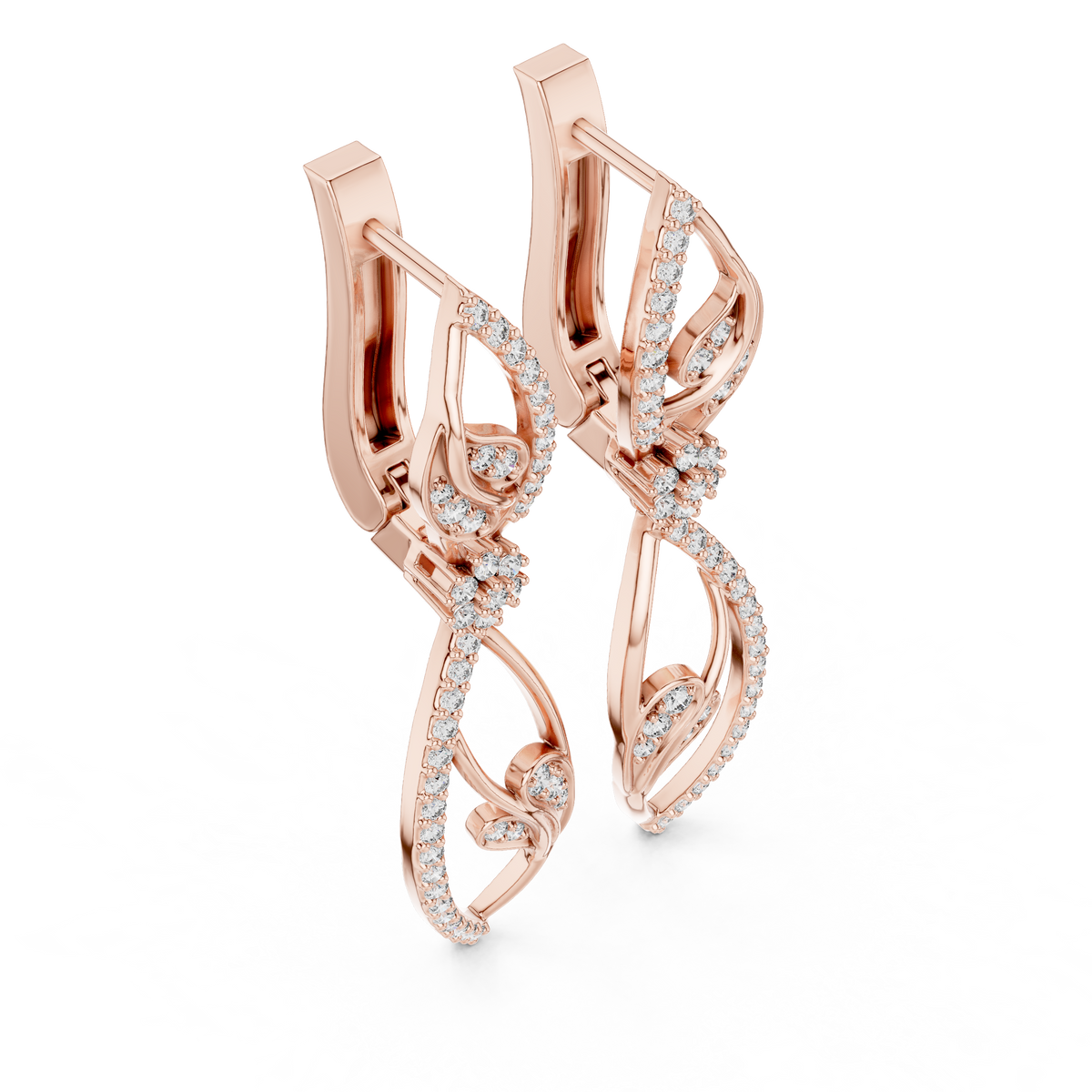 Seraphina Twisted Marquise Lab Grown Diamond Drop Earrings
