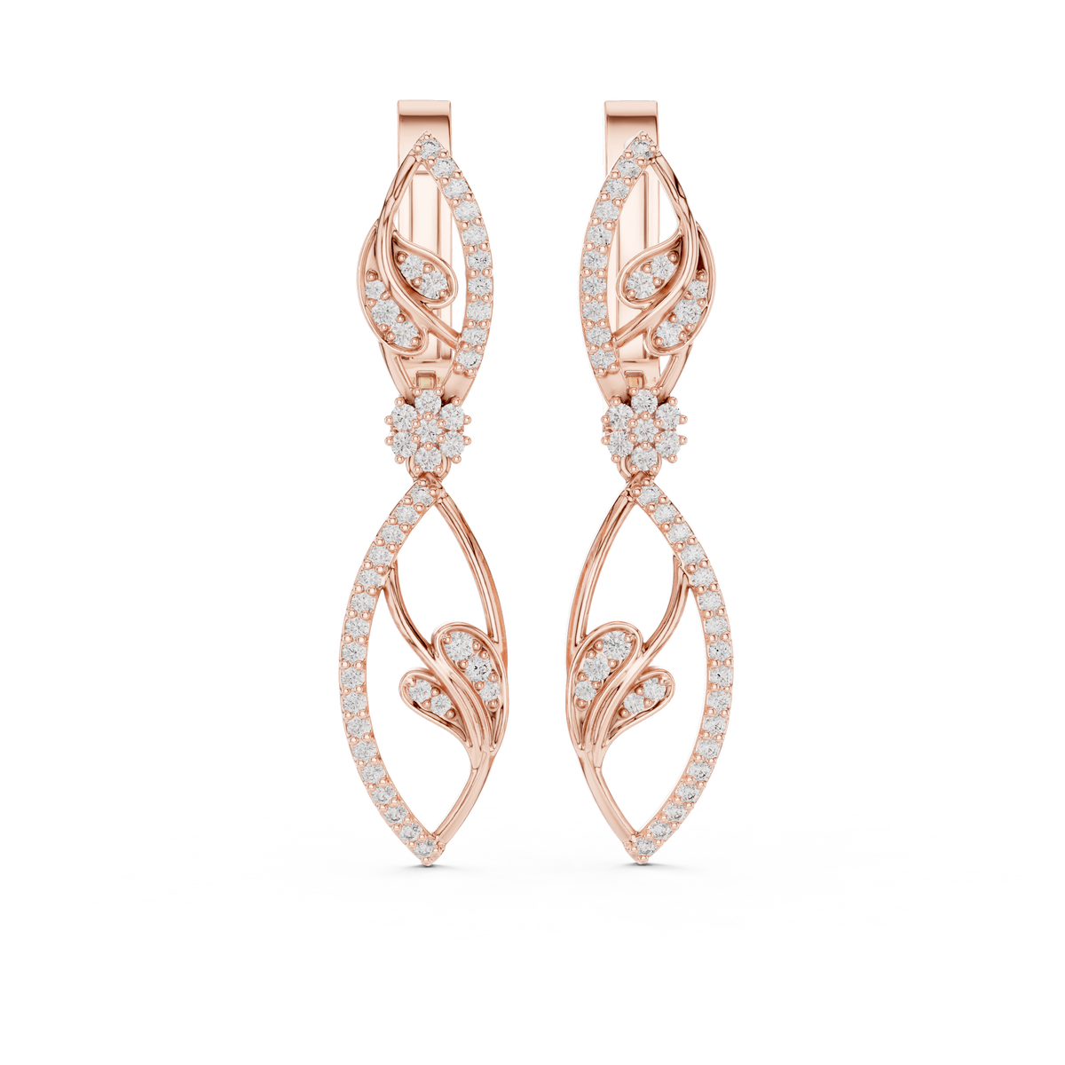 Seraphina Twisted Marquise Lab Grown Diamond Drop Earrings