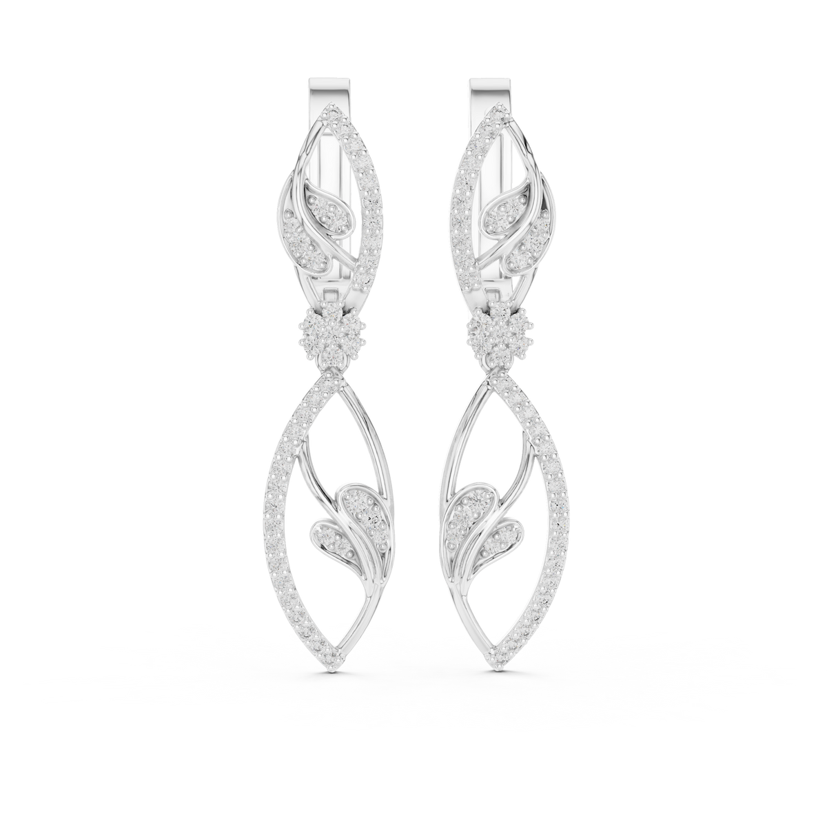 Seraphina Twisted Marquise Lab Grown Diamond Drop Earrings