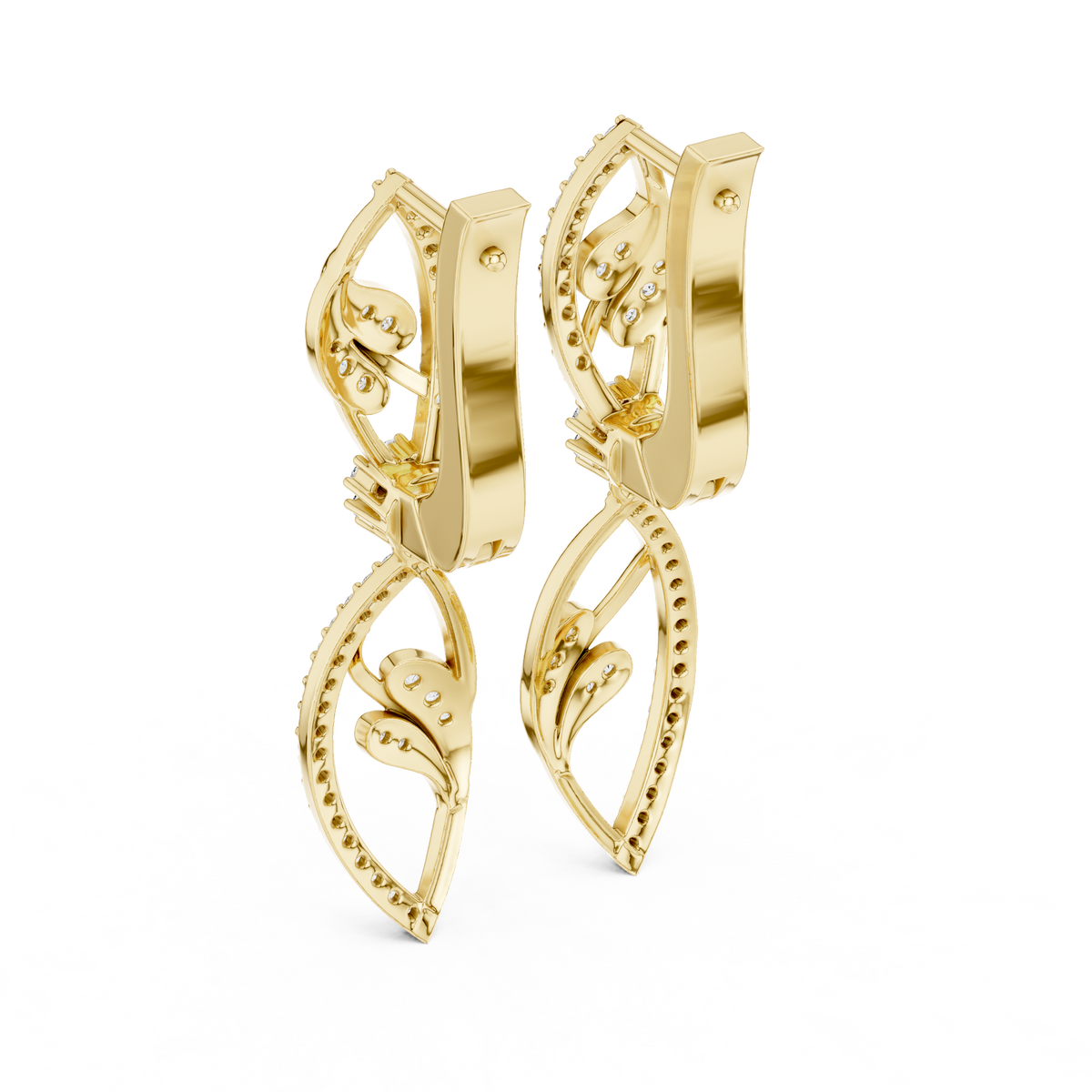 Seraphina Twisted Marquise Lab Grown Diamond Drop Earrings