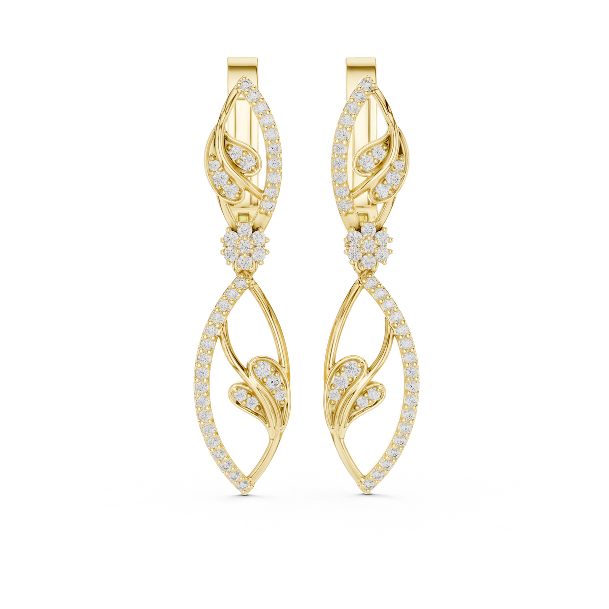Seraphina Twisted Marquise Lab Grown Diamond Drop Earrings