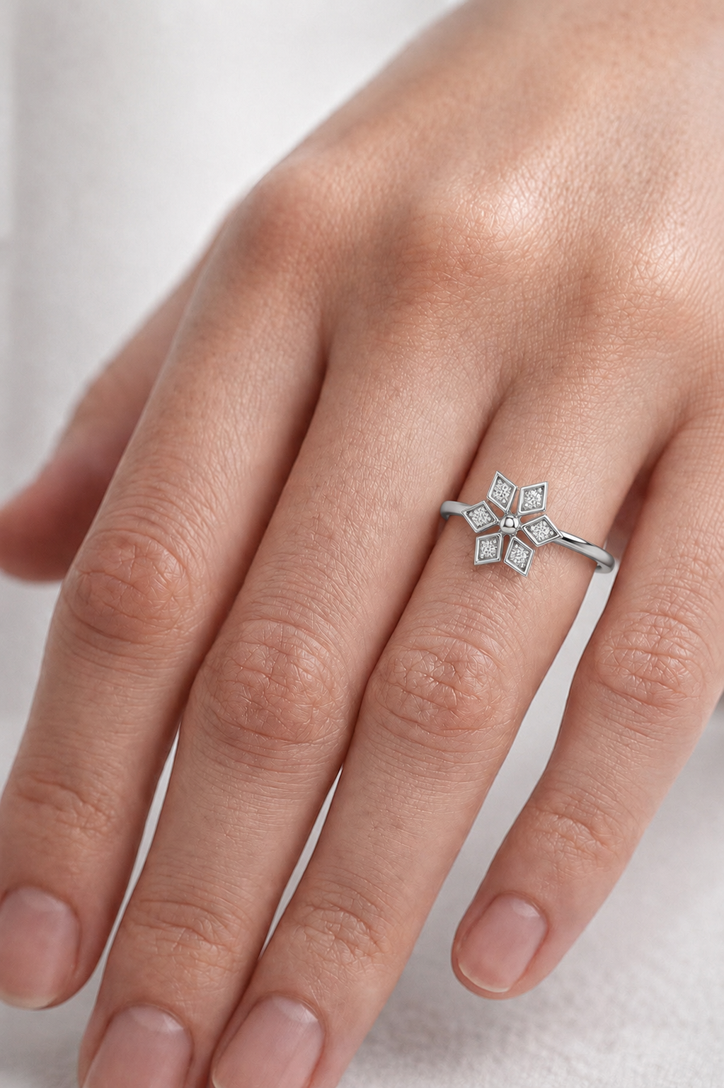 Geometric Radiance Lab Grown Diamond Ring for Women
