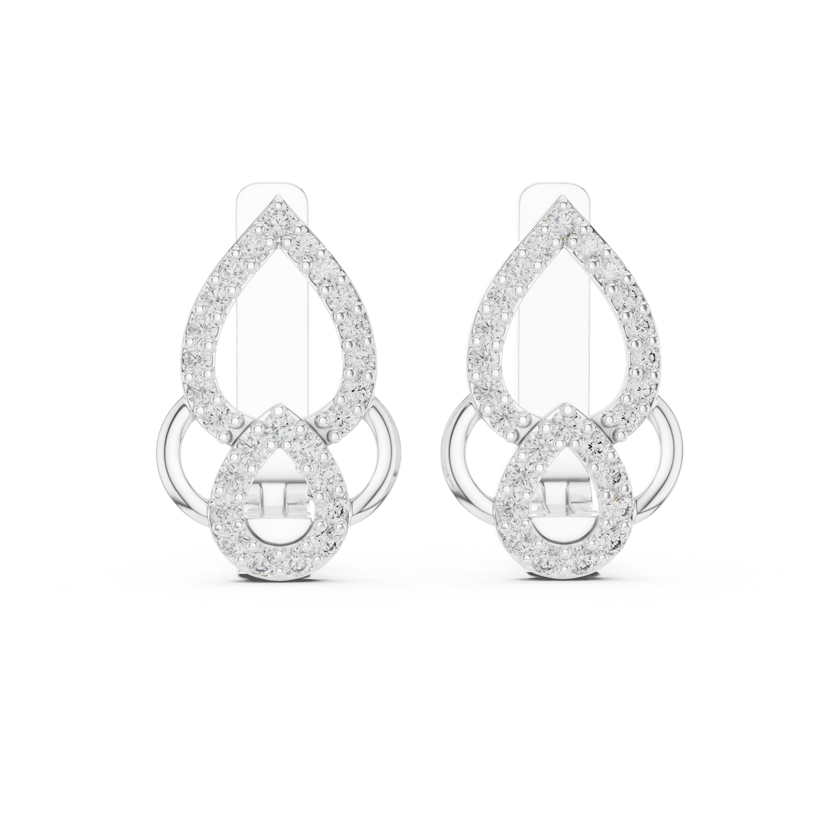 Evelisse Interlocking Teardrop Lab Grown Diamond Drop Earrings