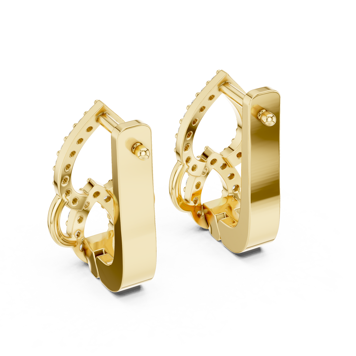 Evelisse Interlocking Teardrop Lab Grown Diamond Drop Earrings