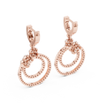 Elowira Double Circle Lab Grown Diamond Drop Earrings
