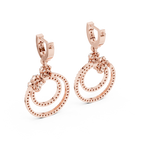 Elowira Double Circle Lab Grown Diamond Drop Earrings