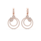 Elowira Double Circle Lab Grown Diamond Drop Earrings