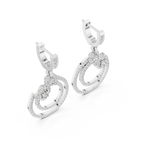 Elowira Double Circle Lab Grown Diamond Drop Earrings