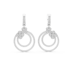 Elowira Double Circle Lab Grown Diamond Drop Earrings