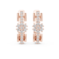Aurevella Floral Cluster Lab Grown Diamond Drop Earrings