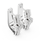 Aurevella Floral Cluster Lab Grown Diamond Drop Earrings