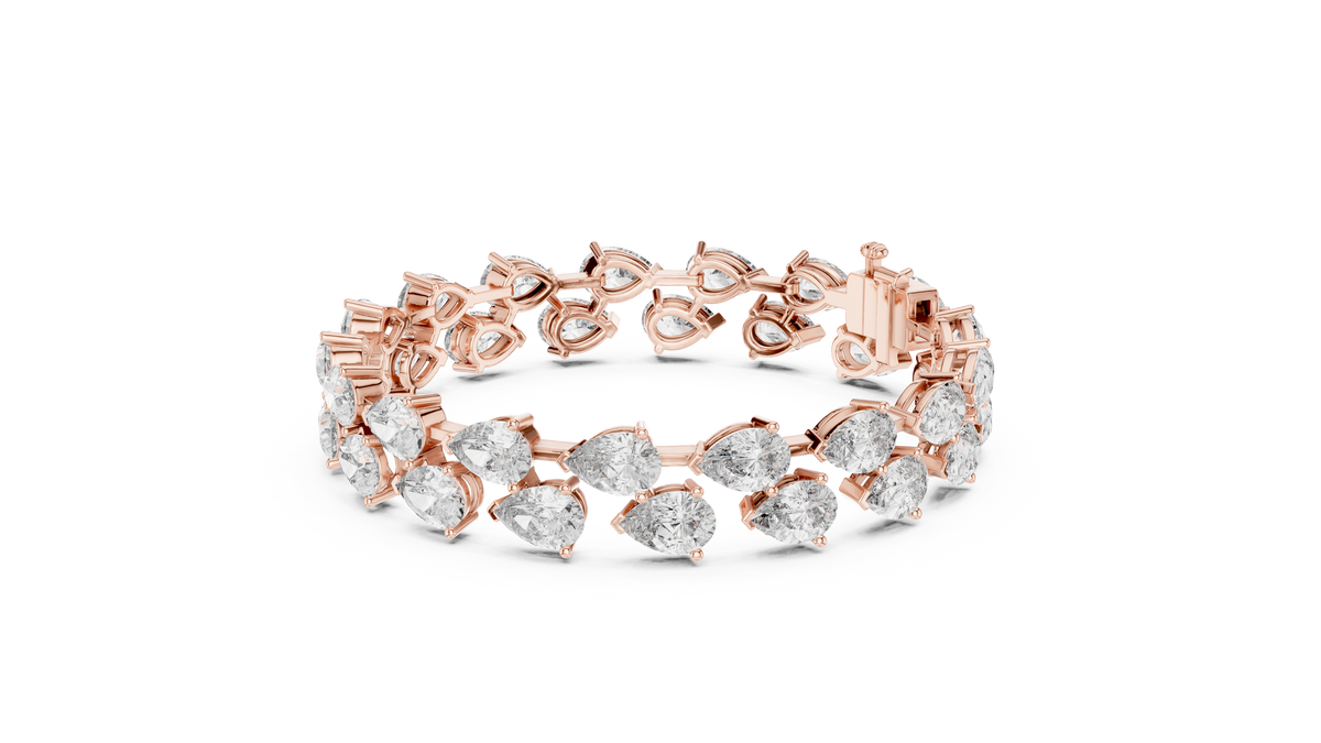 Calyssa Pear Cascade Lab Grown Diamond Bracelet