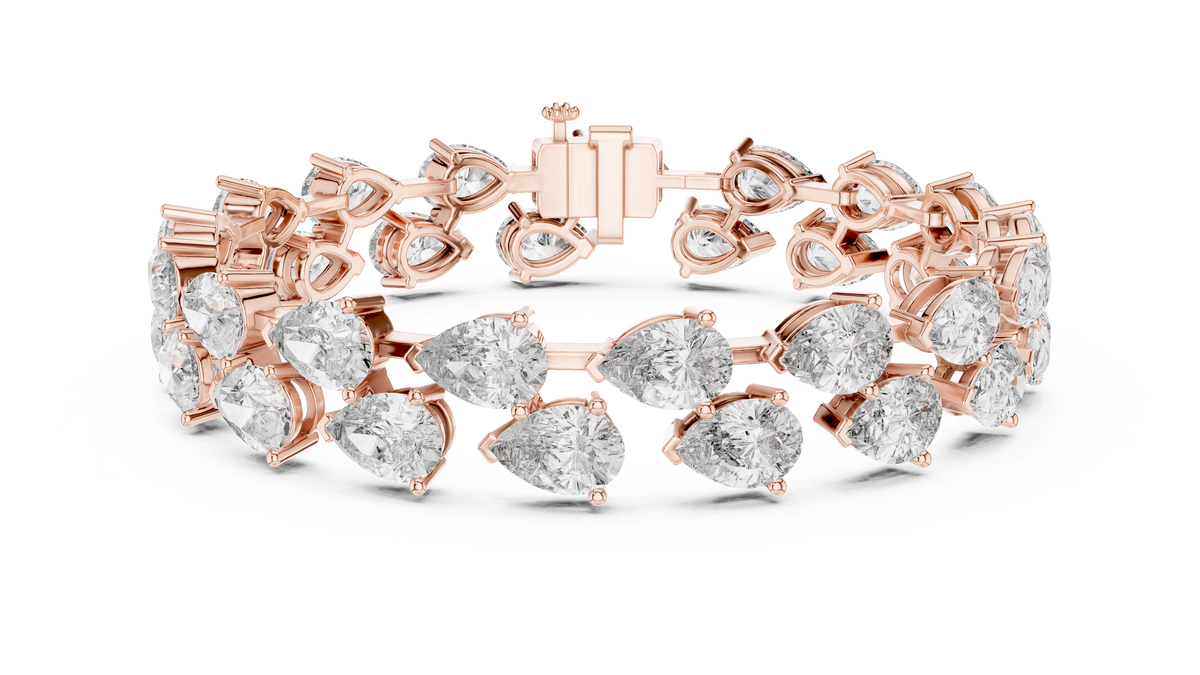 Calyssa Pear Cascade Lab Grown Diamond Bracelet