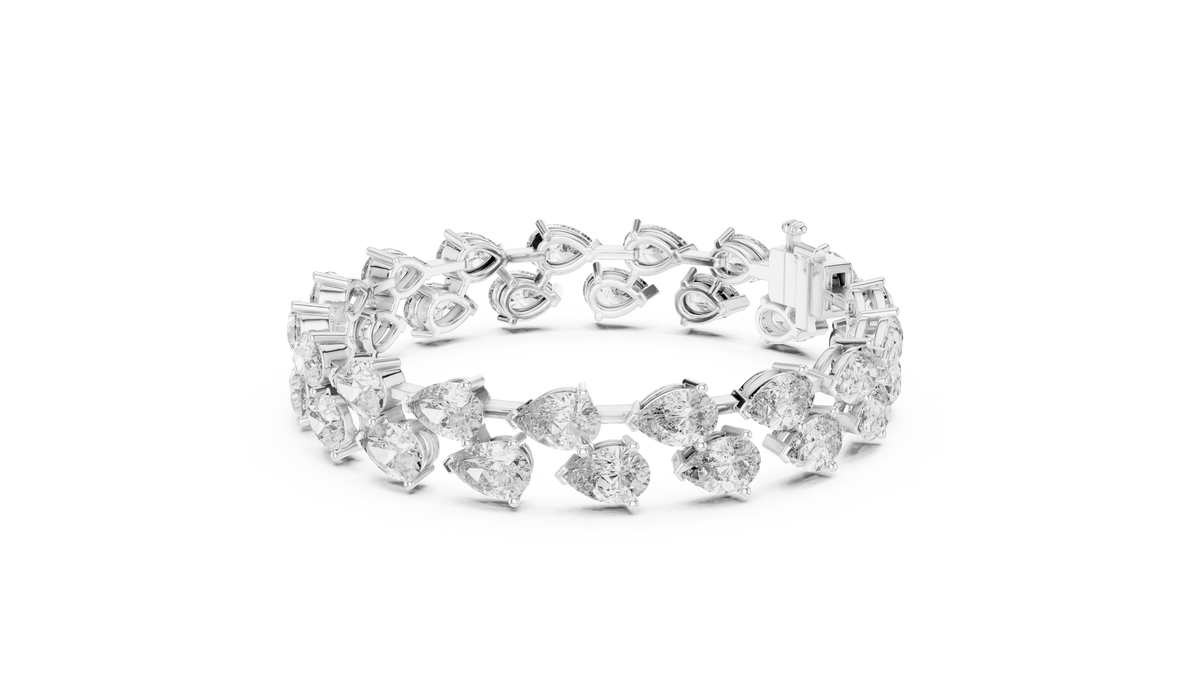 Calyssa Pear Cascade Lab Grown Diamond Bracelet