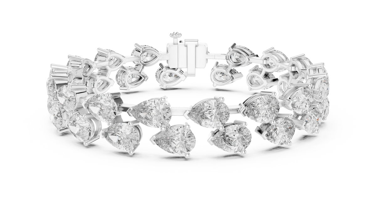 Calyssa Pear Cascade Lab Grown Diamond Bracelet