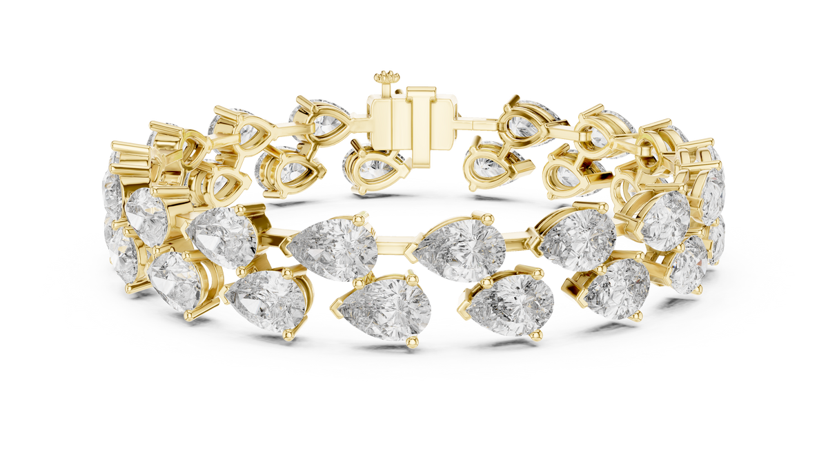 Calyssa Pear Cascade Lab Grown Diamond Bracelet