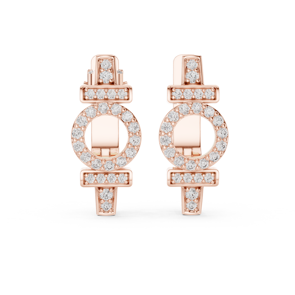 Aurelia Medallion Pavé Lab Grown Diamond Drop Earrings