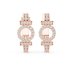 Aurelia Medallion Pavé Lab Grown Diamond Drop Earrings
