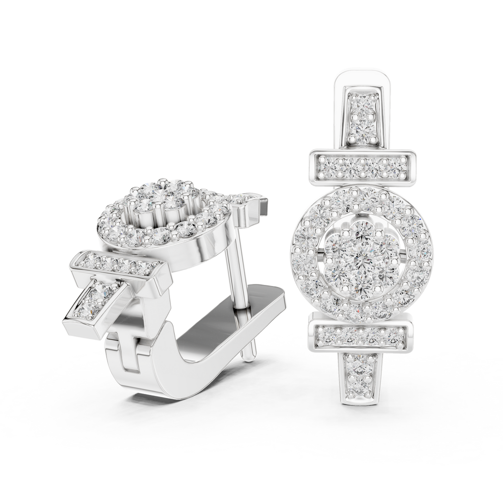 Aurelia Medallion Pavé Lab Grown Diamond Drop Earrings
