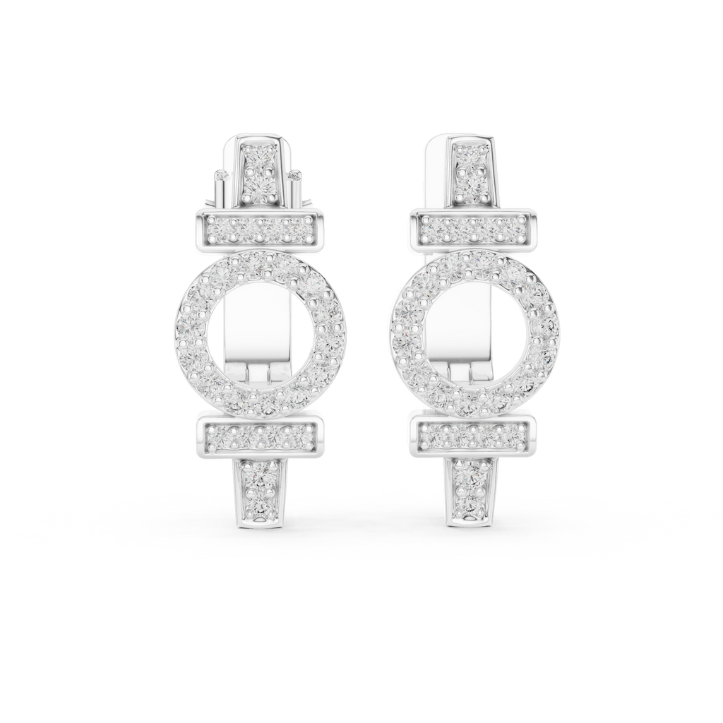 Aurelia Medallion Pavé Lab Grown Diamond Drop Earrings