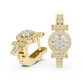 Aurelia Medallion Pavé Lab Grown Diamond Drop Earrings