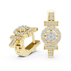 Aurelia Medallion Pavé Lab Grown Diamond Drop Earrings