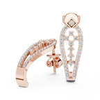 Seraphine Geometric Teardrop Lab Grown Diamond Drop Earrings