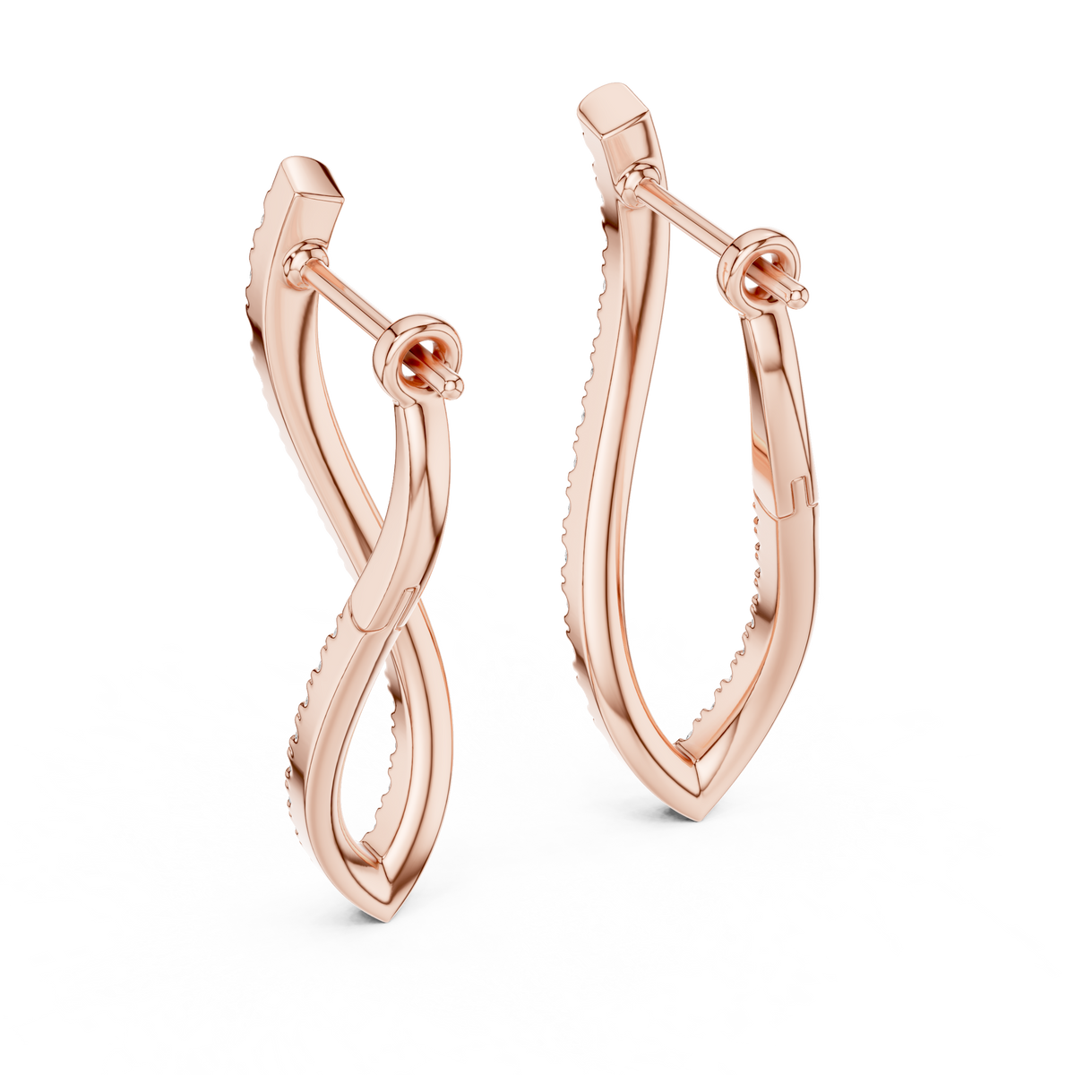 Serelina Teardrop Pavé Lab Grown Diamond Drop Earrings