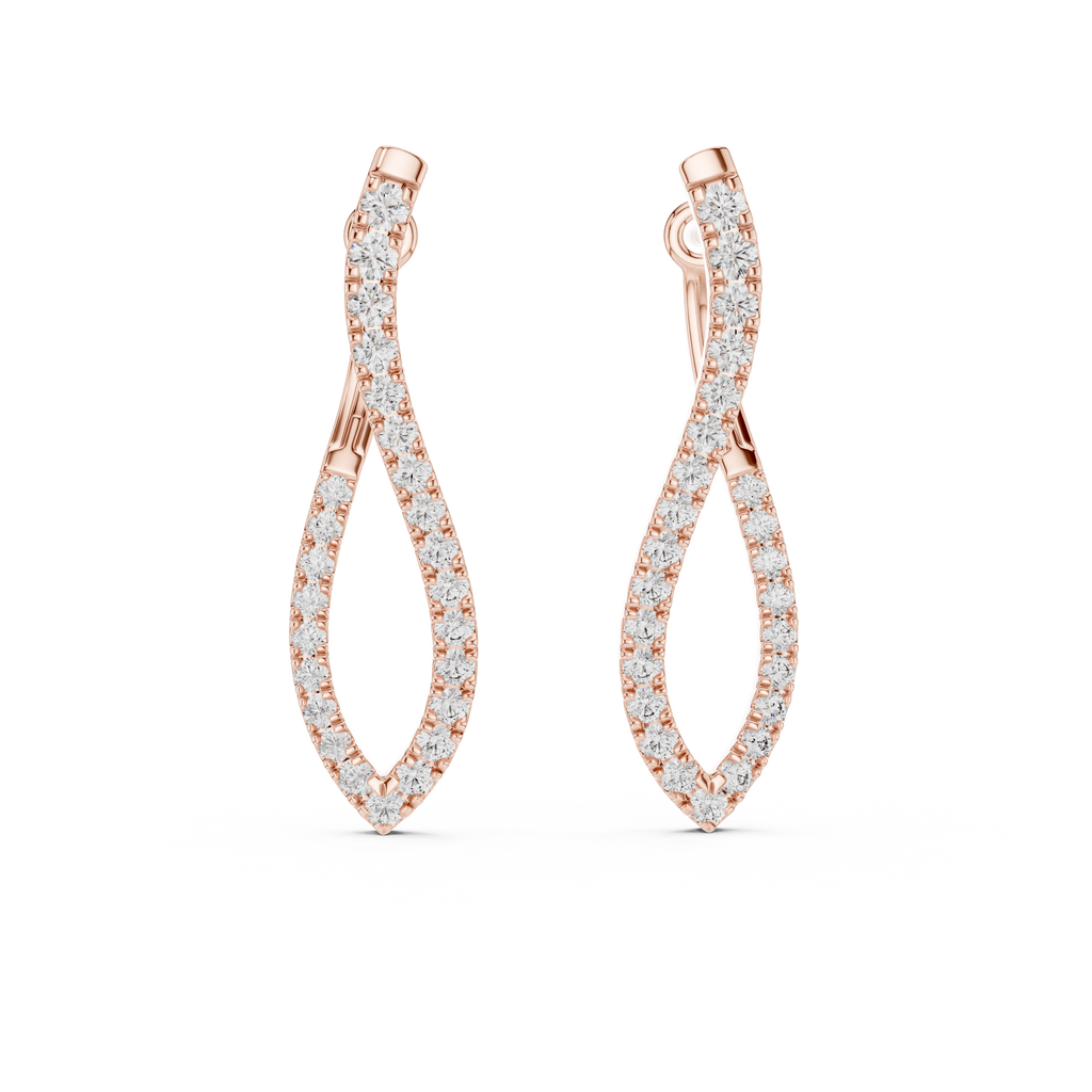 Serelina Teardrop Pavé Lab Grown Diamond Drop Earrings